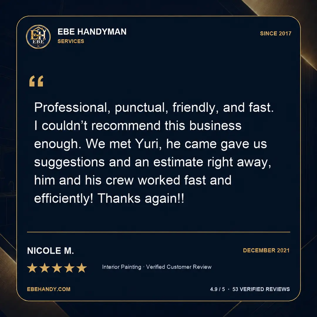 Five-star verified customer review from Nicole M.